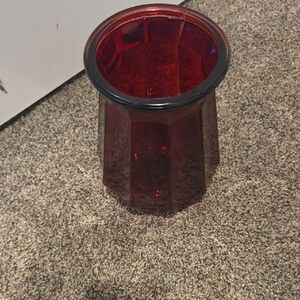 Elegant Red Glass Vase